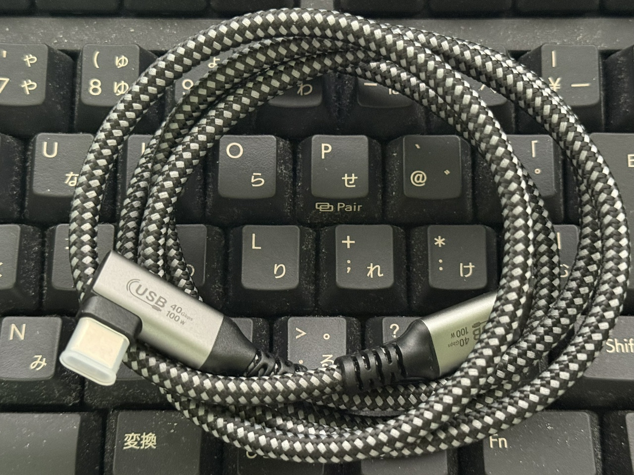 主にテレワークPCの映像出力＆USB機器接続で用いていたUSB Type Cケーブル