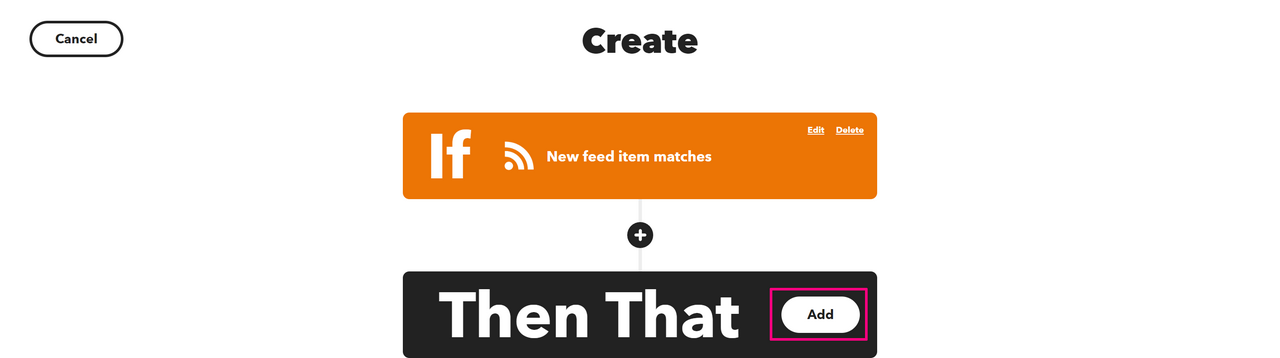 「Then That」の右の「Add」ボタンを押下