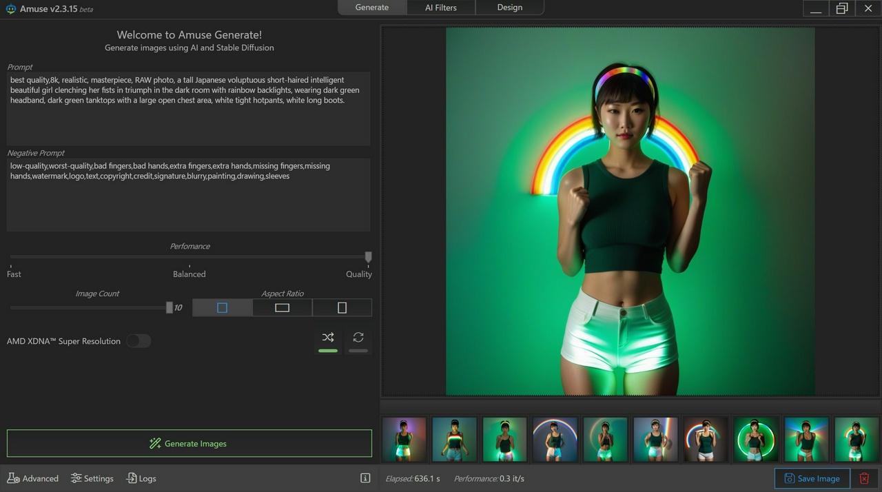 「Amuse」EZモードのスクリーンショット