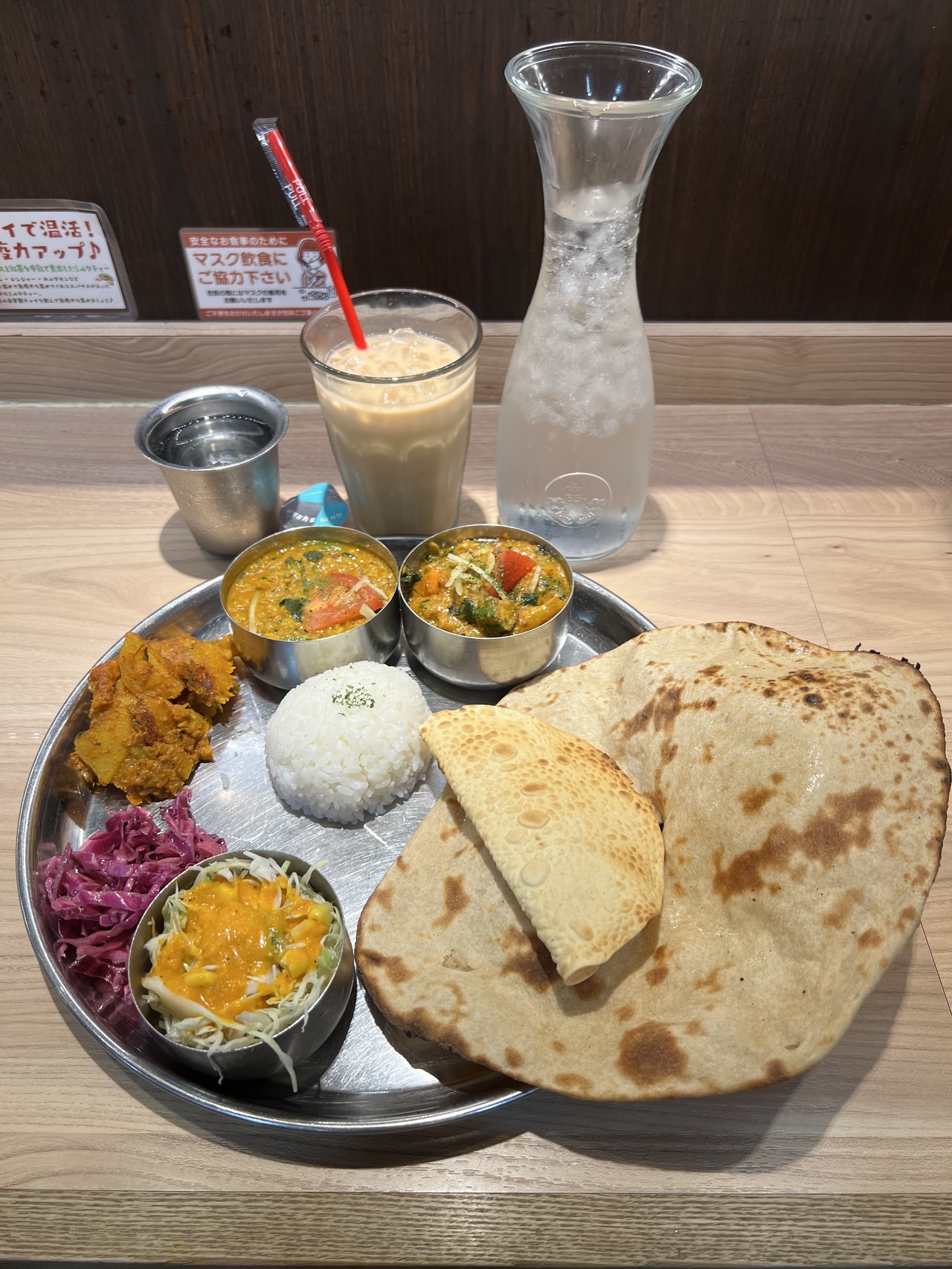 左足負傷以来初めてのインドカリー