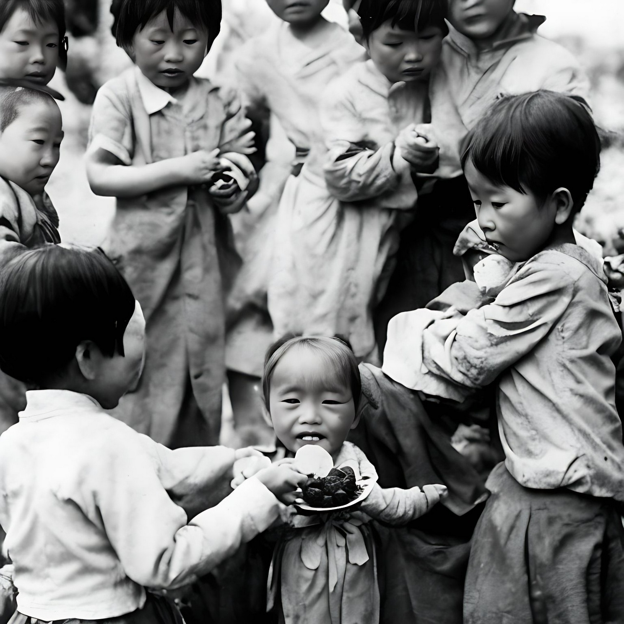 After World War II, the Japanese poor children required chocolate for U.S.
