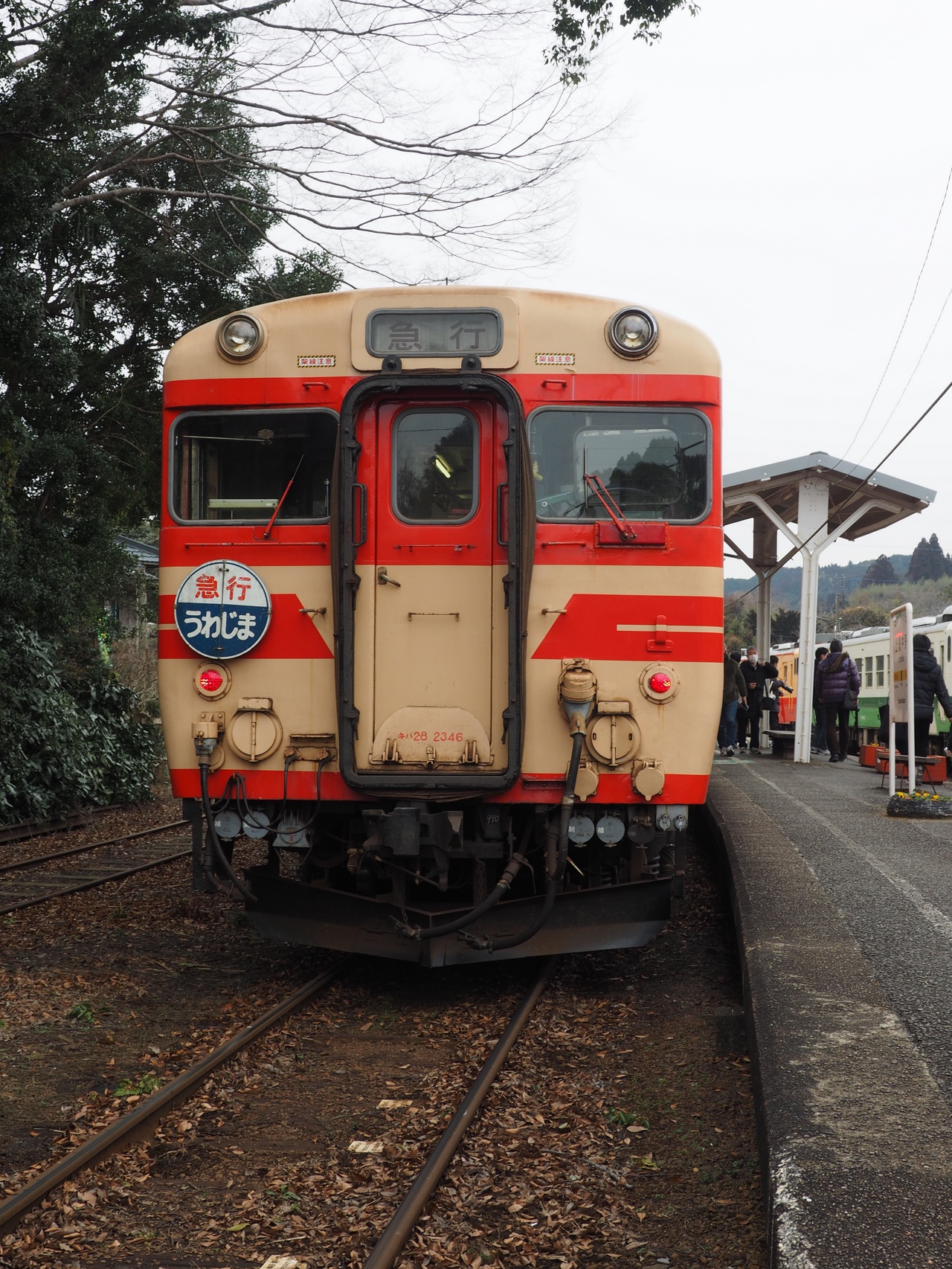 いすみ鉄道キハ28・赤ひげ塗装+急行うわじまのヘッドマーク