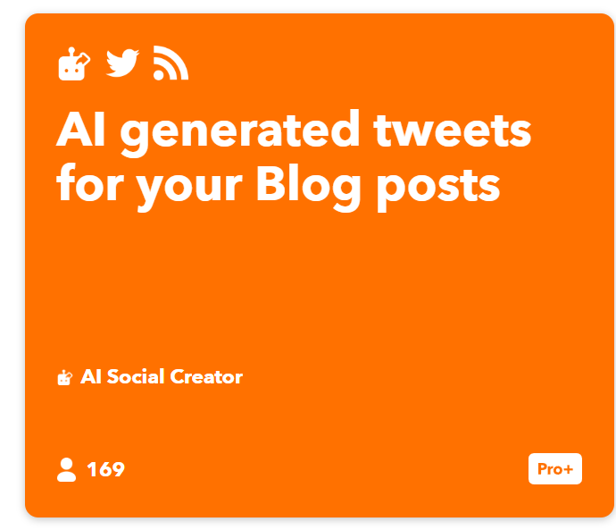 AI generated tweets for your Blog posts