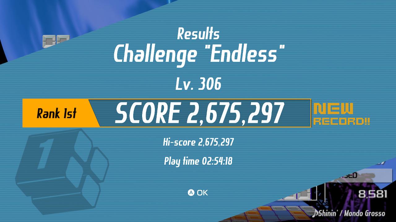 ルミネスリマスターのチャレンジモードエンドレスを3周クリア