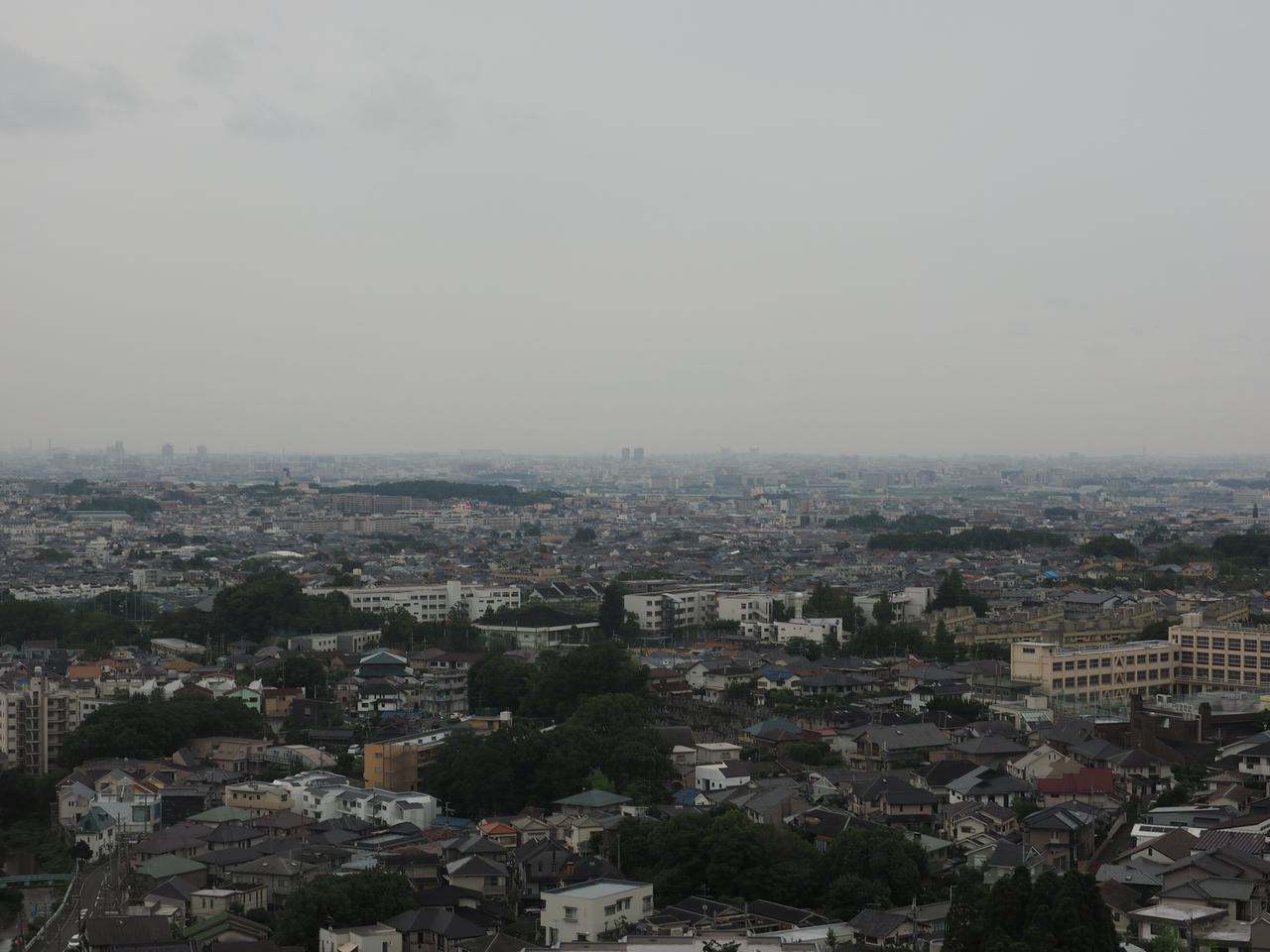 ホテルから眺めた大阪市方面（2020年7月24日撮影）