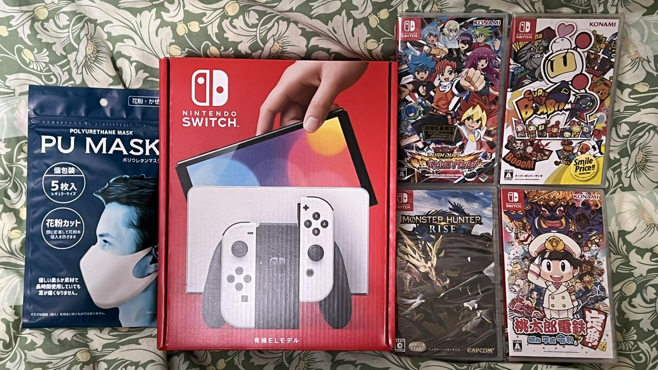 「夢のお年玉箱2022 ニンテンドースイッチ（有機EL）の夢」の内容物